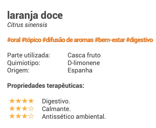 Óleo essencial de Laranja Doce 10ml - BIO